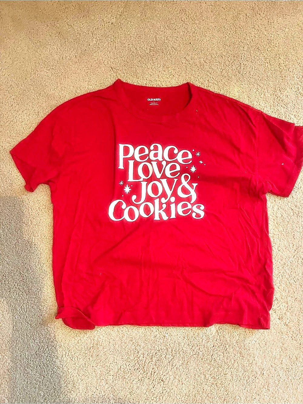 Old Navy Holiday-Graphic Crew-Neck T-Shirt Red